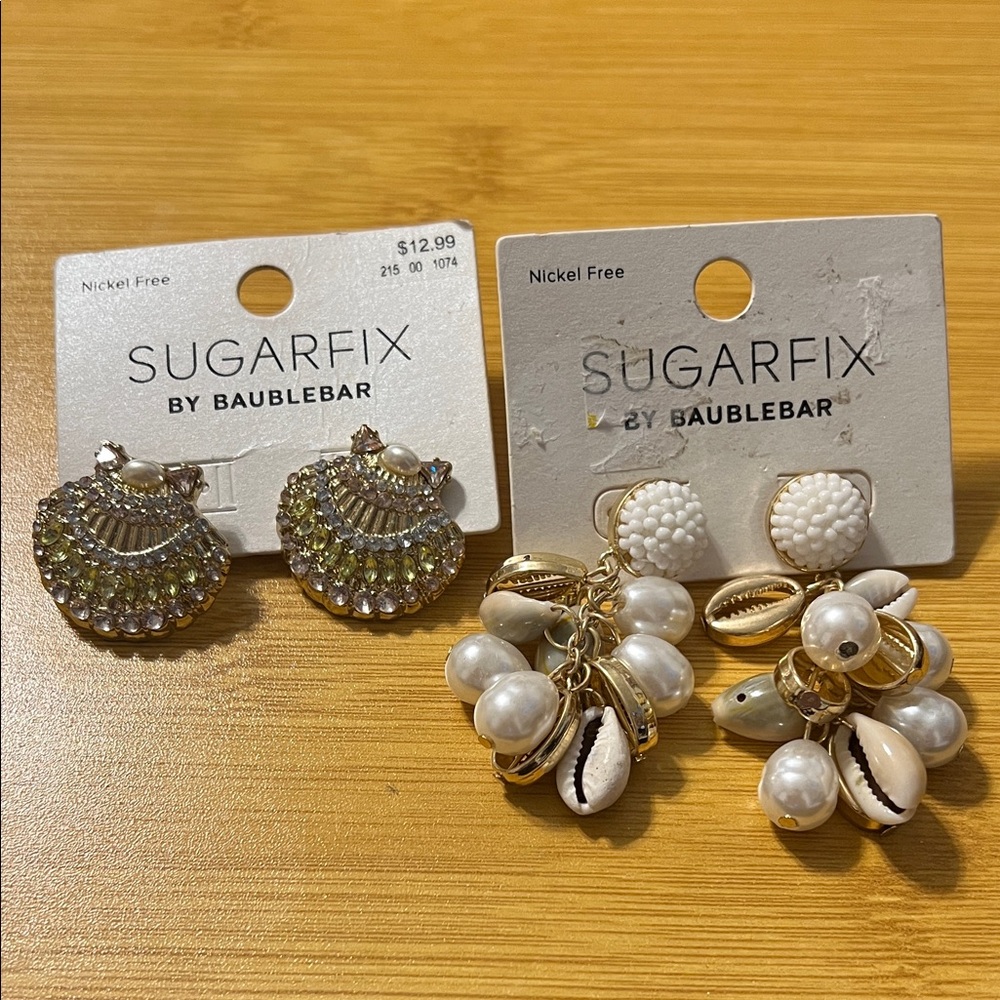Sugarfix By Baublebar Earrings - 2 Pr Shell Themed 10$